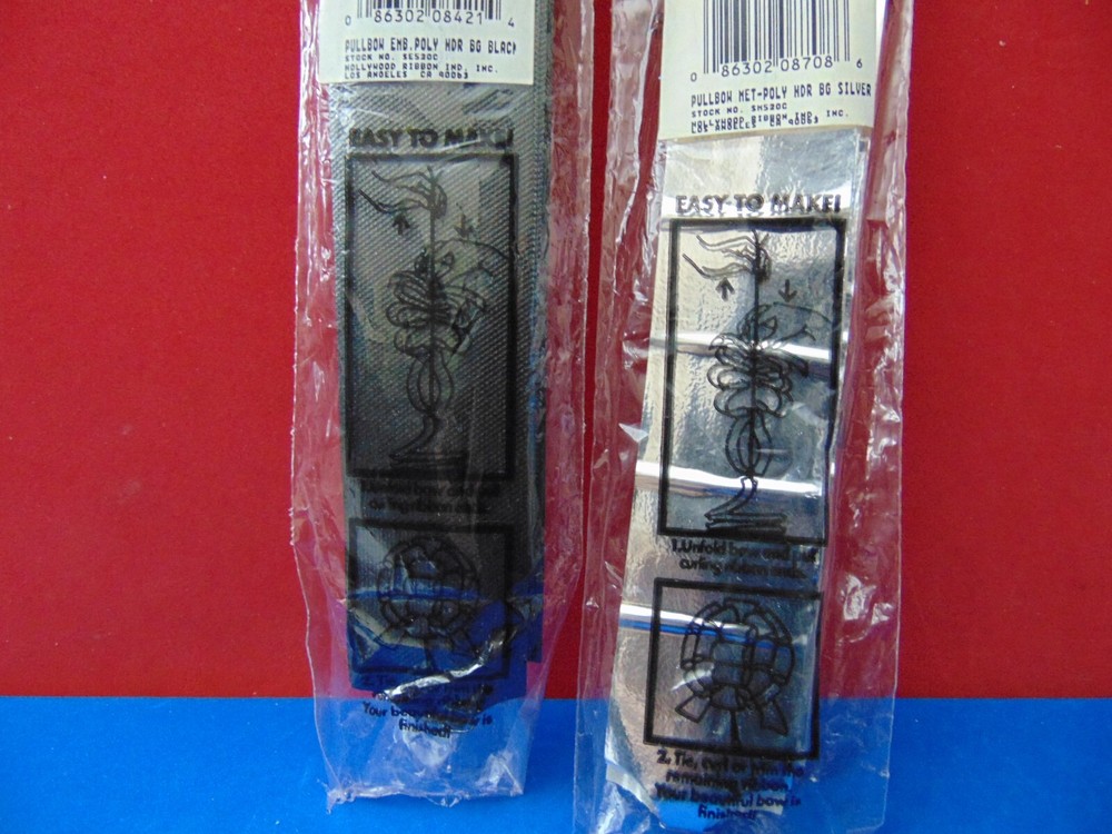 4 Pack Hollywood Ribbon Large 5" Pull String Bow New & Sealed