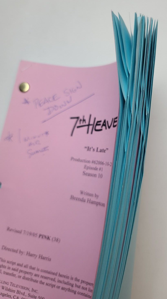 7TH HEAVEN / Brenda Hampton 2005 TV Script, Beverley Mitchell "It's Late"