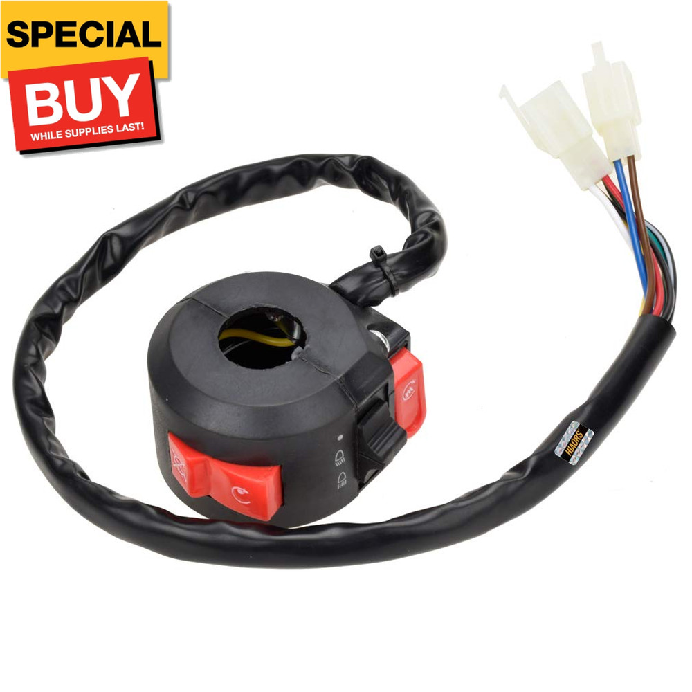 Left Kill Light Starter Switch 8 Wire 3 Function for Taotao 50cc 70cc 90cc 110cc