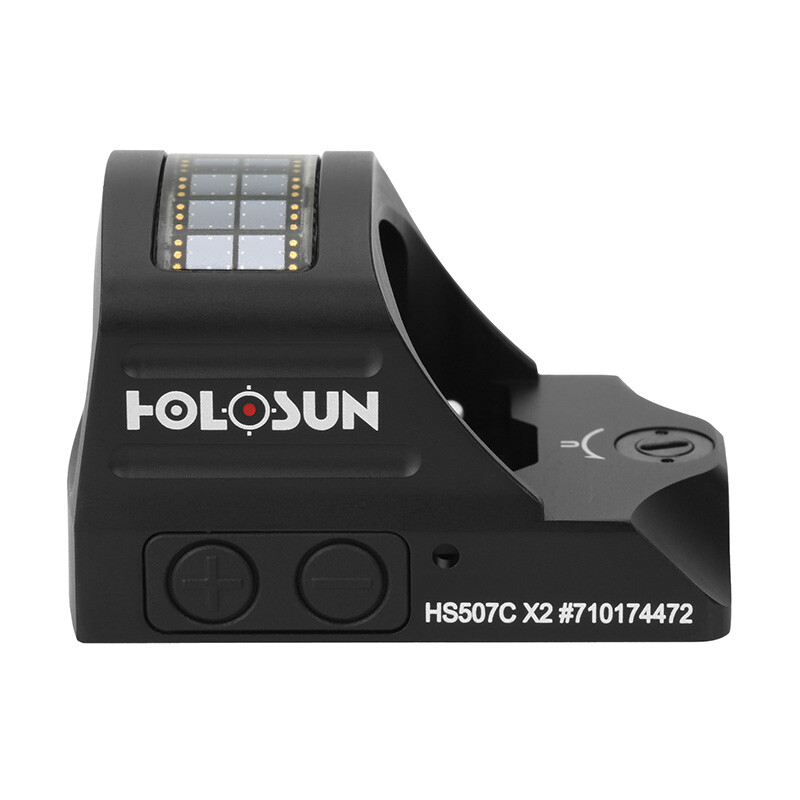 Holosun Open Reflex Optical Red Dot Sight HS507C X2 with Cleaning Cloth Bundle