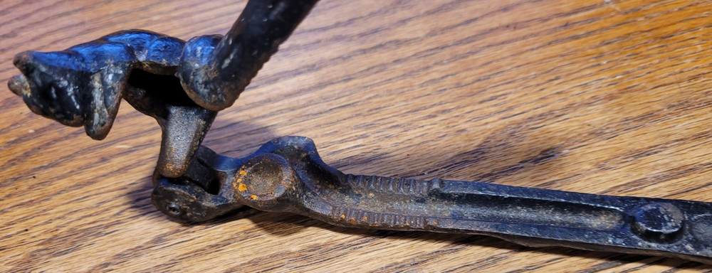 Vintage Hand Held Cast Metal Squirrel Nutcracker