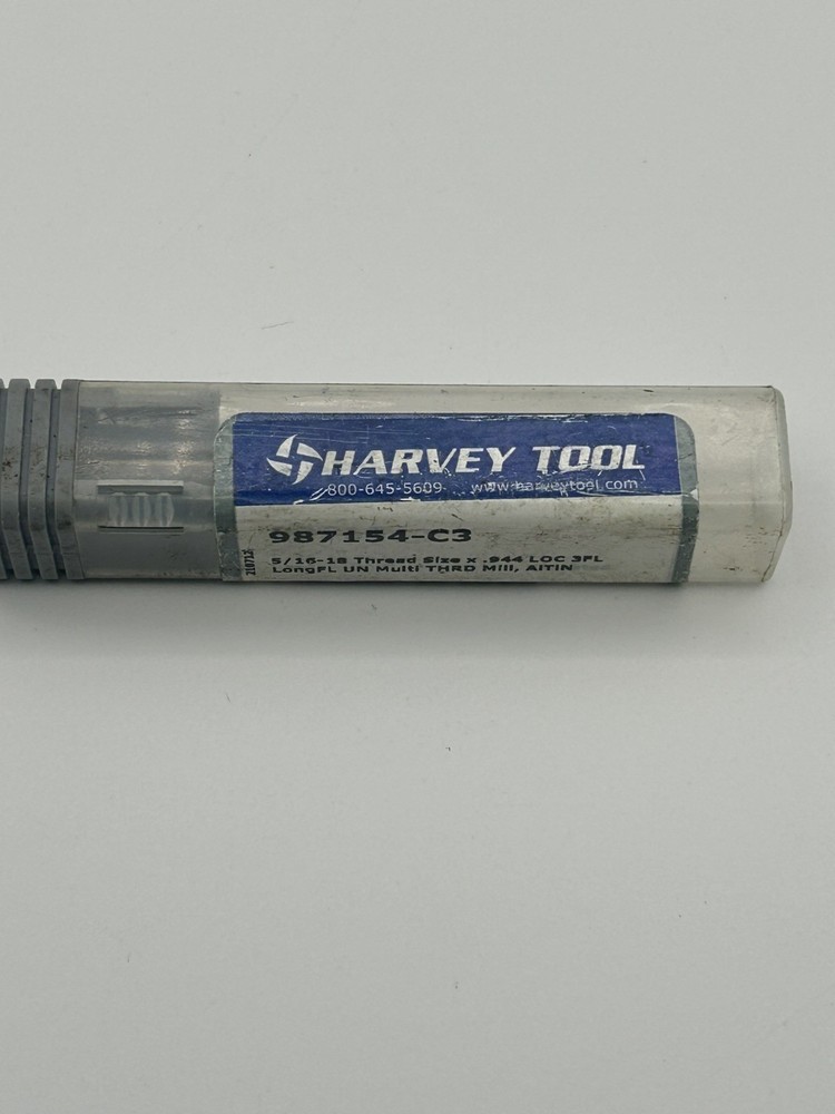 Harvey Tool 987154-C3 Helical Flute Thread Mill: 5/16-18, Solid Carbide. C1