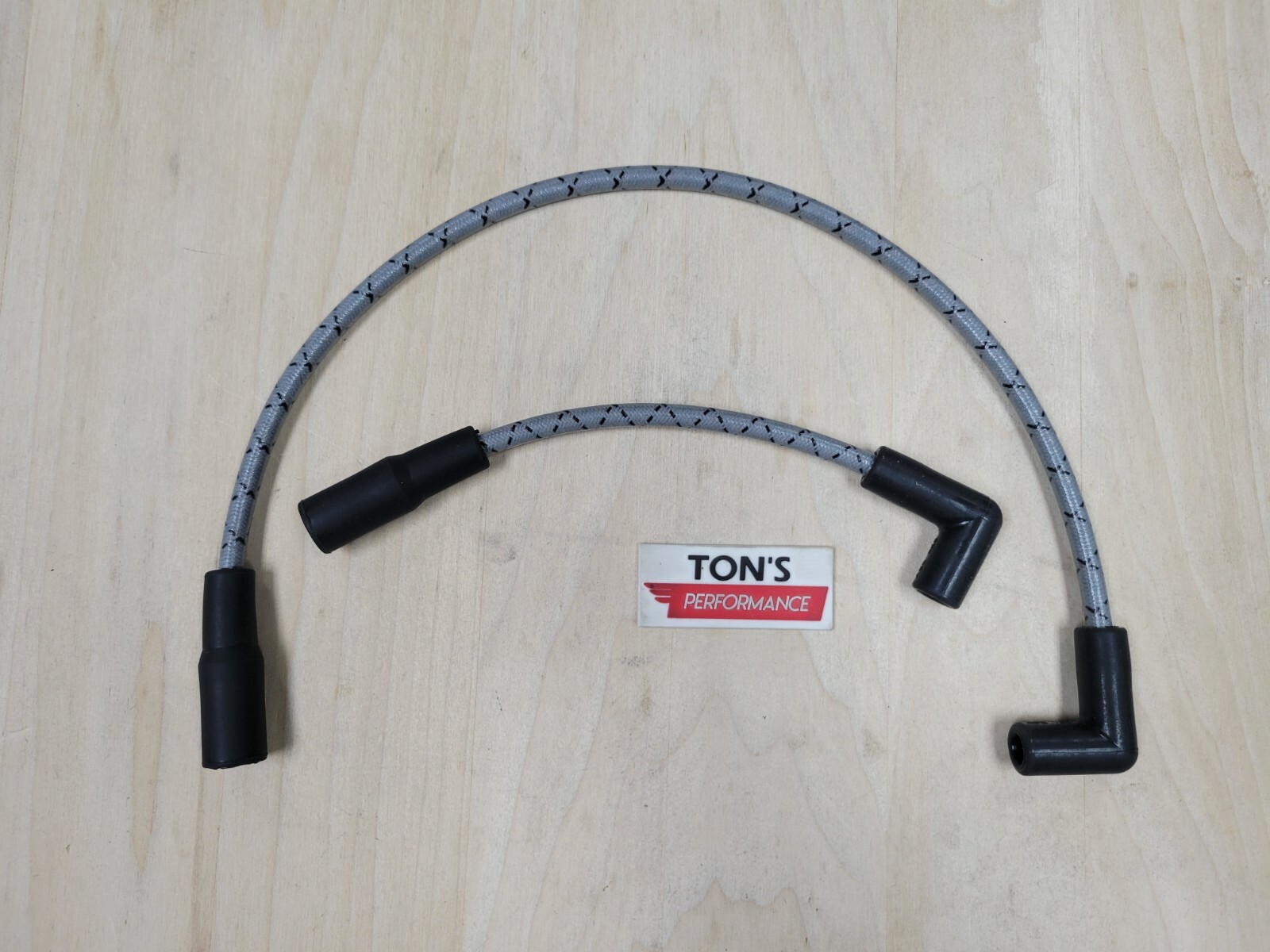 Harley Davidson Big Twin 99-17 FXD Dyna Softail Spark Plug Wires Gray BK Cloth
