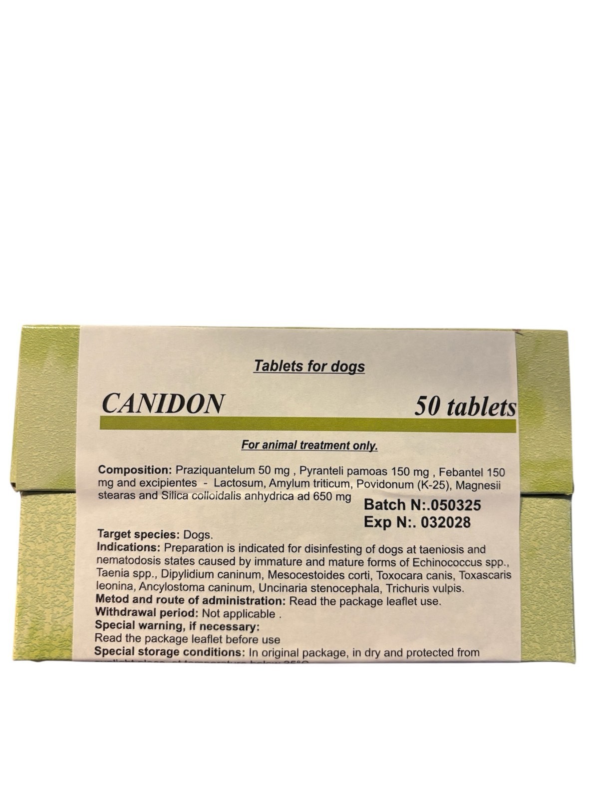 50 Tabs De-wormer For Dogs Tape Round Hook Worms