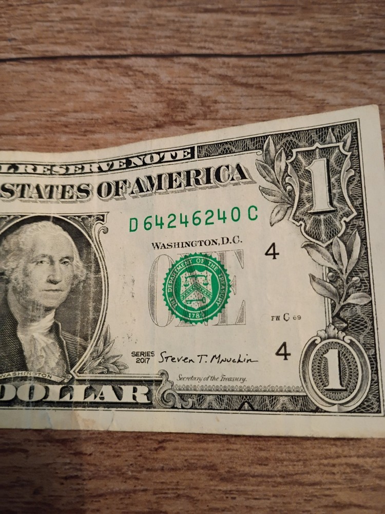 2017 $1 Heavy Inking Error D64246240C