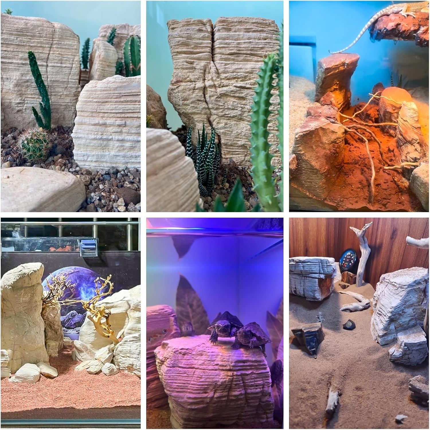 Aquarium Rocks 5lb Fish Tank Stone 2-5 inch Natural Pagoda Rocks for Aquascaping