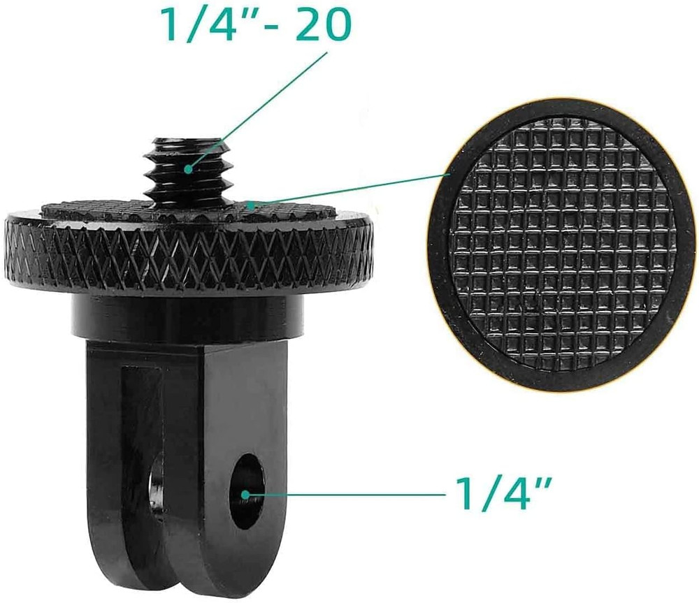 Aluminum Camera Tripod Adapter 1/4"-20 Conversion Adapter Mounts Compatible With