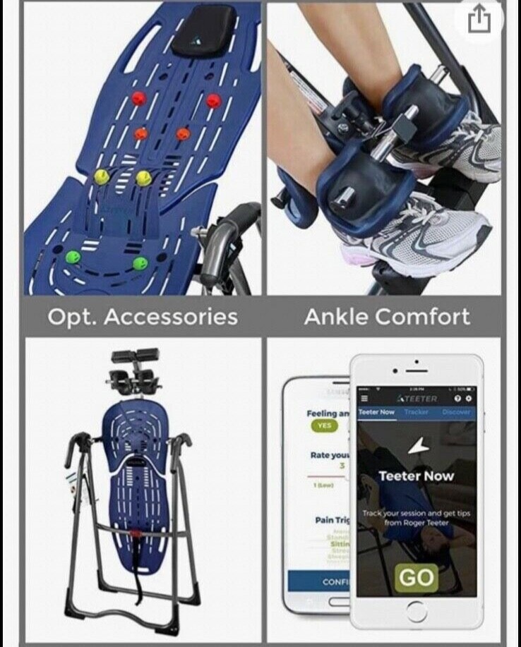 Teeter Inversion Table For Back Pain & Pressure Point Exercise