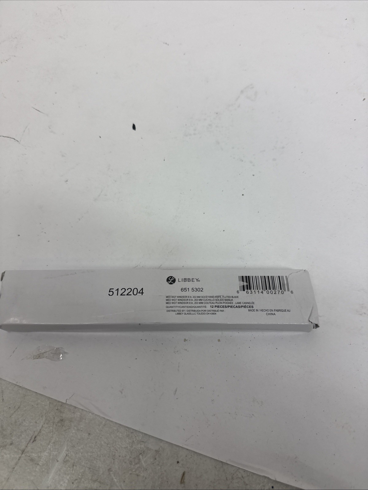 World Tableware 651 5302 Windsor 8" Fluted Dinner Knife - Dozen