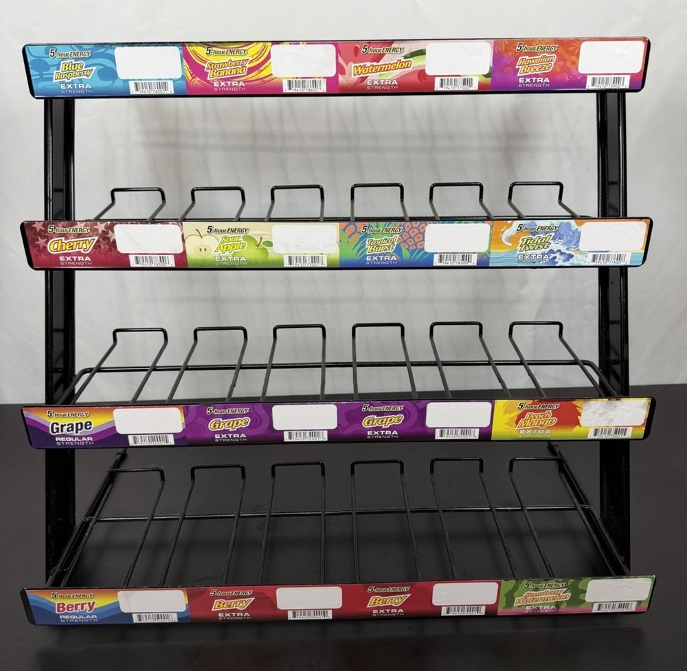 5 Hour Energy Storage 4 Tier Display Rack
