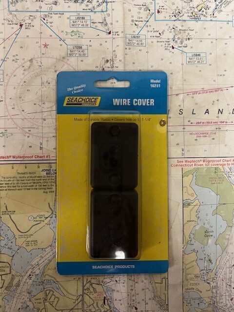 Seachoice #16251 Black Finish Wire Cover Set.