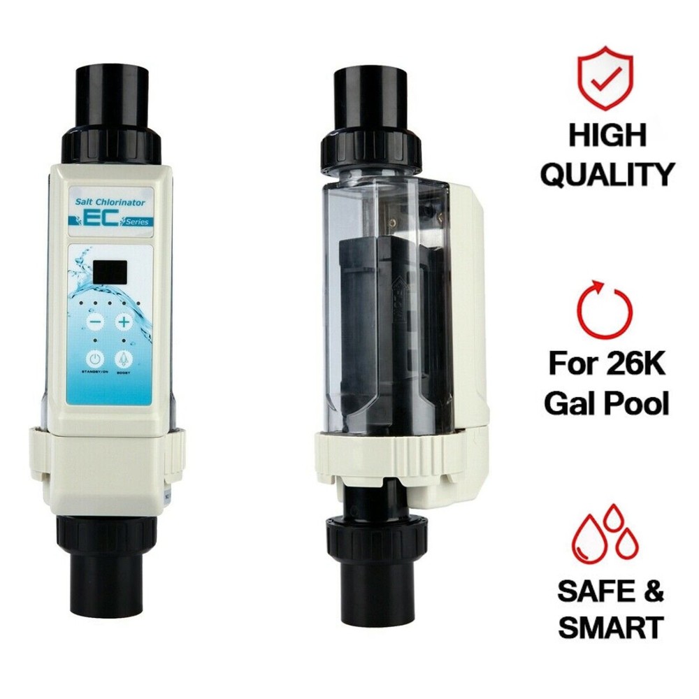 Pool Chlorine Generator System for 26K Gallon Pool With Salt Cell & Flow Switch