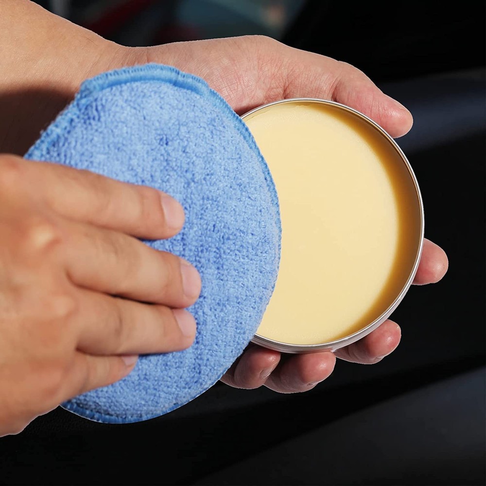 Microfiber Wax Applicator Pads, Car Applicator, Buffing & Detail Blue