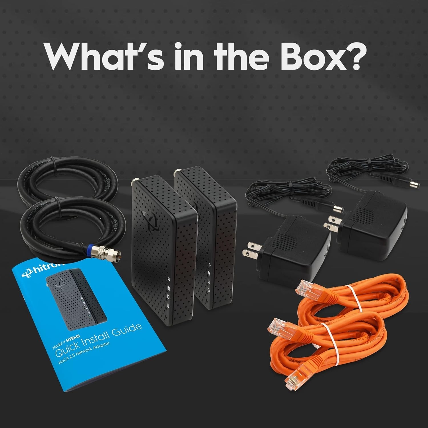 Hitron MoCA 2.5 Adapter for Ethernet Over Coax - Model # HTEM5-M21