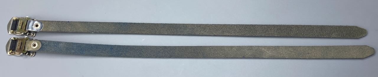 New ALFREDO BINDA Toe Straps One Pair Dark Blue