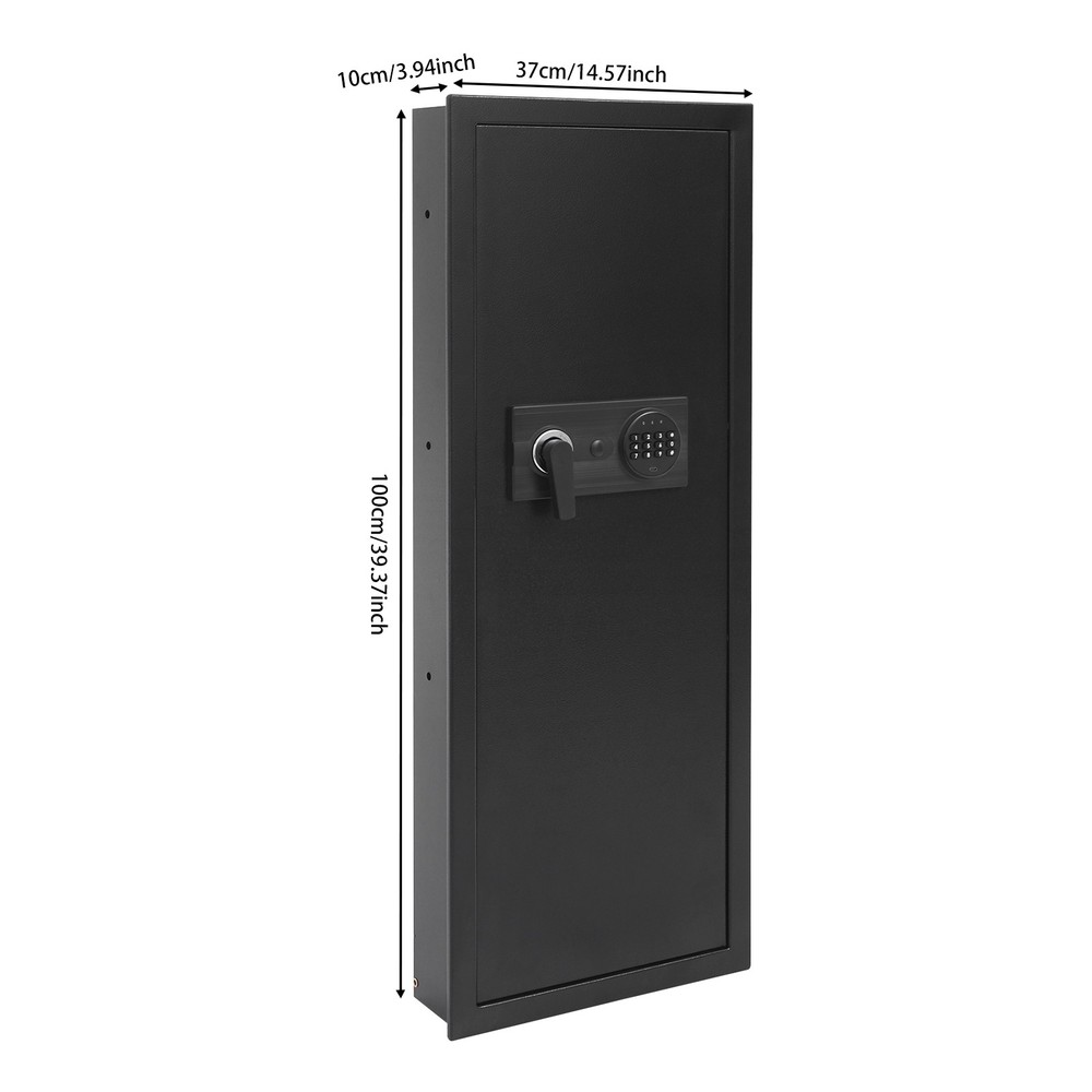 39" Hidden Lock Wall Safe Wall Hidden Safe Security Box Passward+Handle/Key