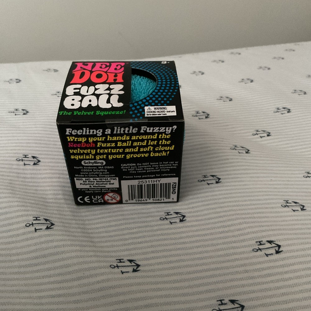 Authentic Schylling NeeDoh Fuzzball Blue