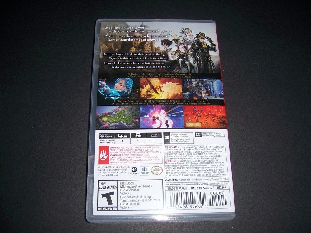Authentic Box Case ONLY Replacement Nintendo Switch for Bravely Default II 2 Two