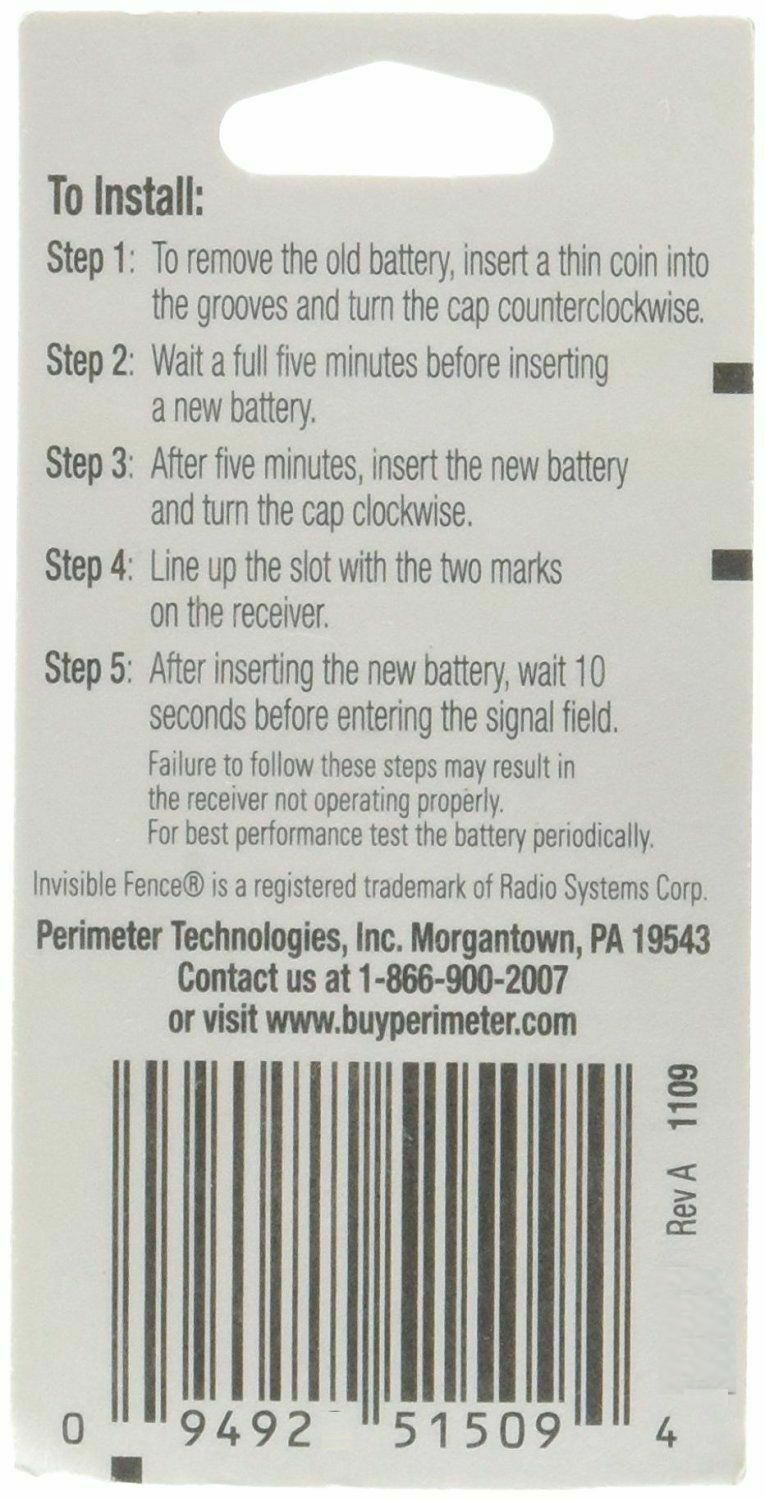 3 Pack Perimeter Battery For Invisible Fence Dog Collar R21 R22 R51 - IFA-001