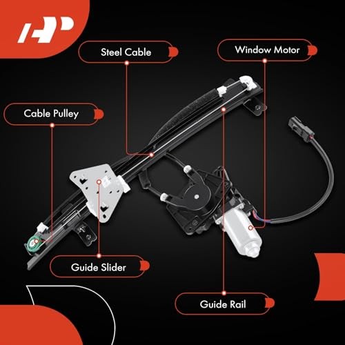 Front Driver Side Power Window Regulator with Motor for Dodge
