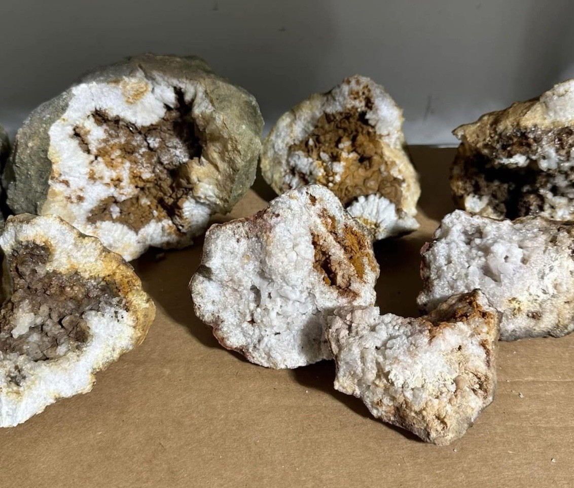 Box Of 10 Whole Natural Kentucky Geodes. FAST FREE SHIPPING! Read Description.