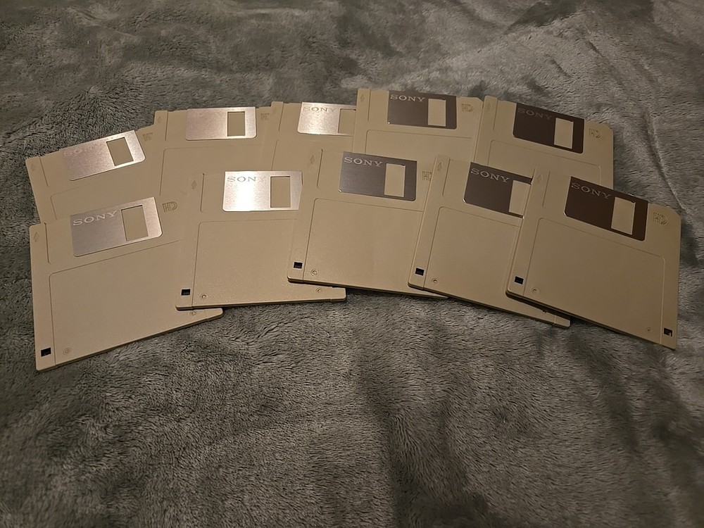 Sony HD 3.5 Ibm Formatted Floppy Discs 10 Count No Box