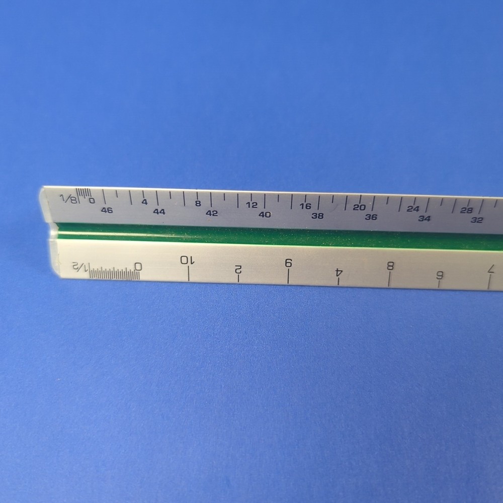 Arteza 12" Triangular Drafting Architects Scale aluminum