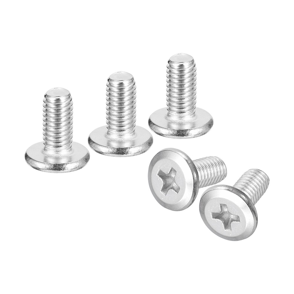 M5x10mm Flat Round Head Phillips Head Screw, 10Pcs Phillips Drive Machine Screw