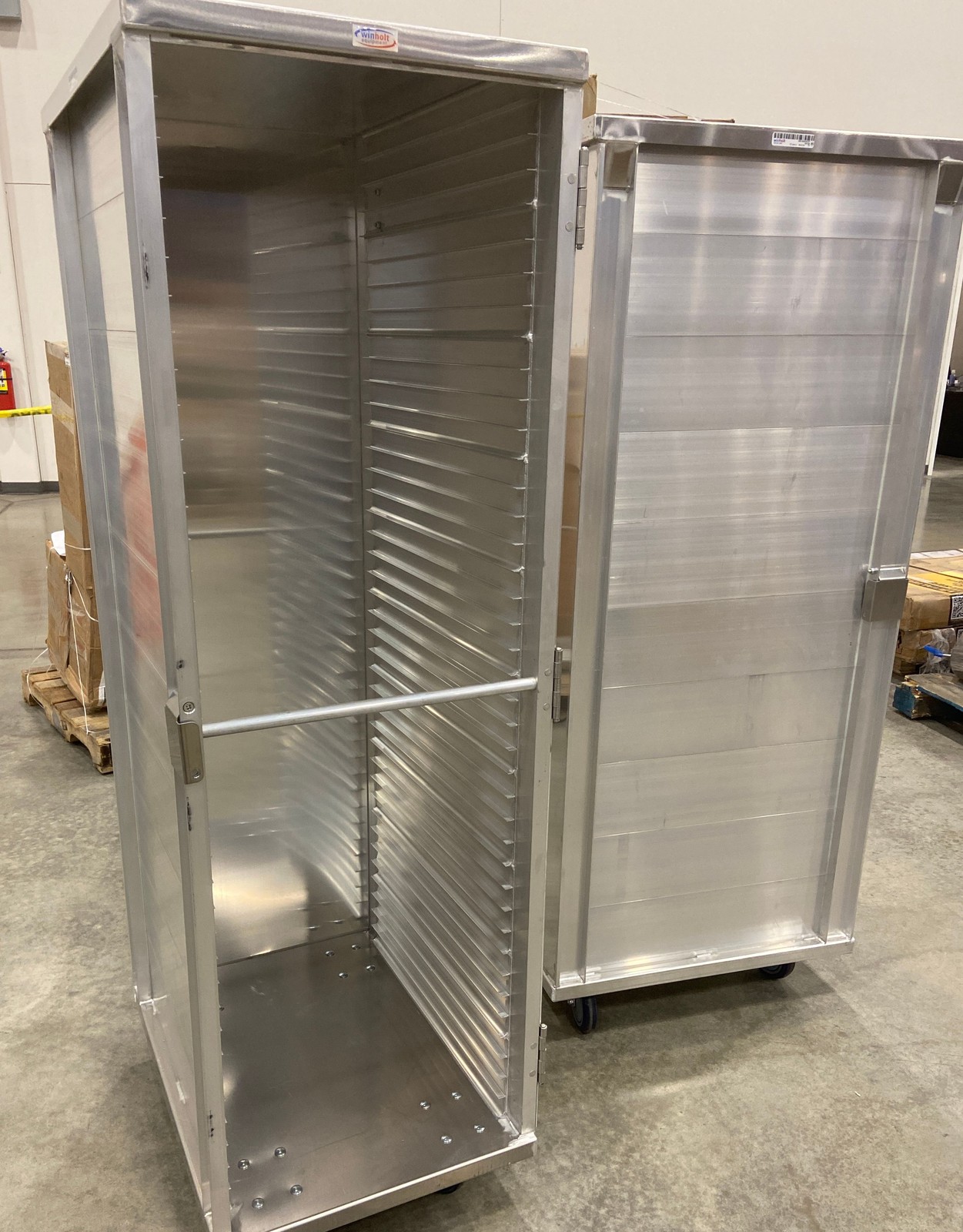 lot of 2 Winholt EC1840-C/LD Enclosed 40 Pan Sheet Bun Transport Rack
