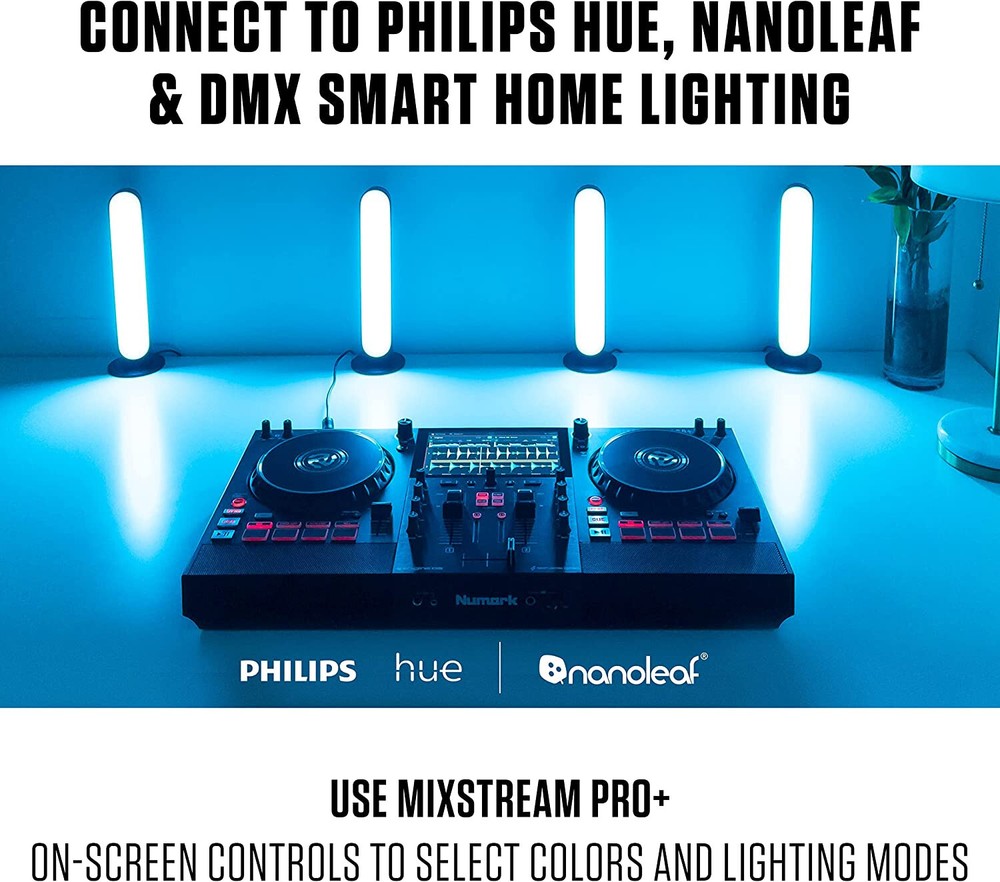 Numark Mixstream Pro+ Standalone DJ Controller Amazon Music, Serato & Virtual DJ