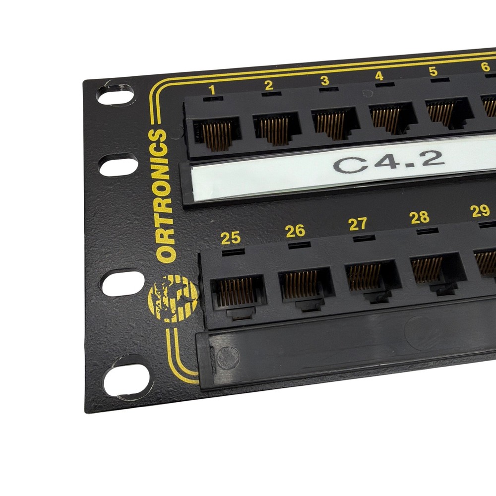 Ortronics Cat5e 48‑Port 19" Rack‑Mount Patch Panel (2U)