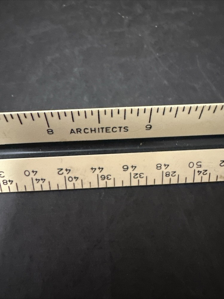 TACRO 4850 Architect Scale Ruler 12” 3-Sided Germany Drafting Tool Vintage