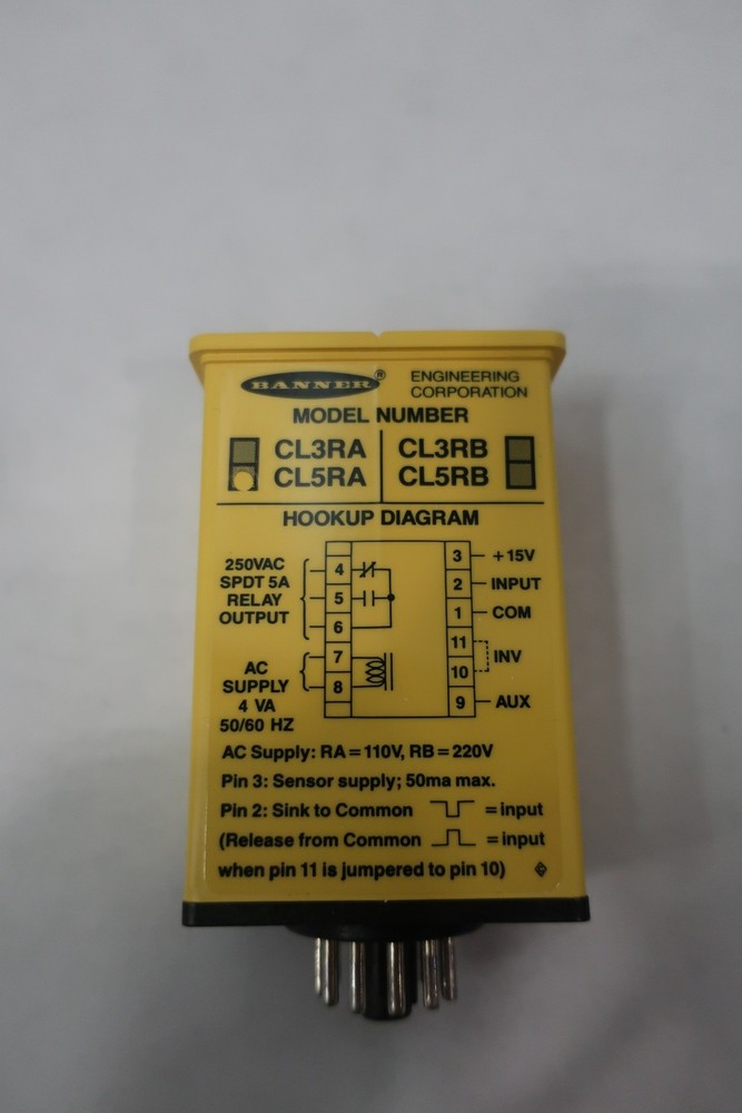 Banner CL5RA 26419 Maxi-amp Programmable Time Delay Relay 250v-ac