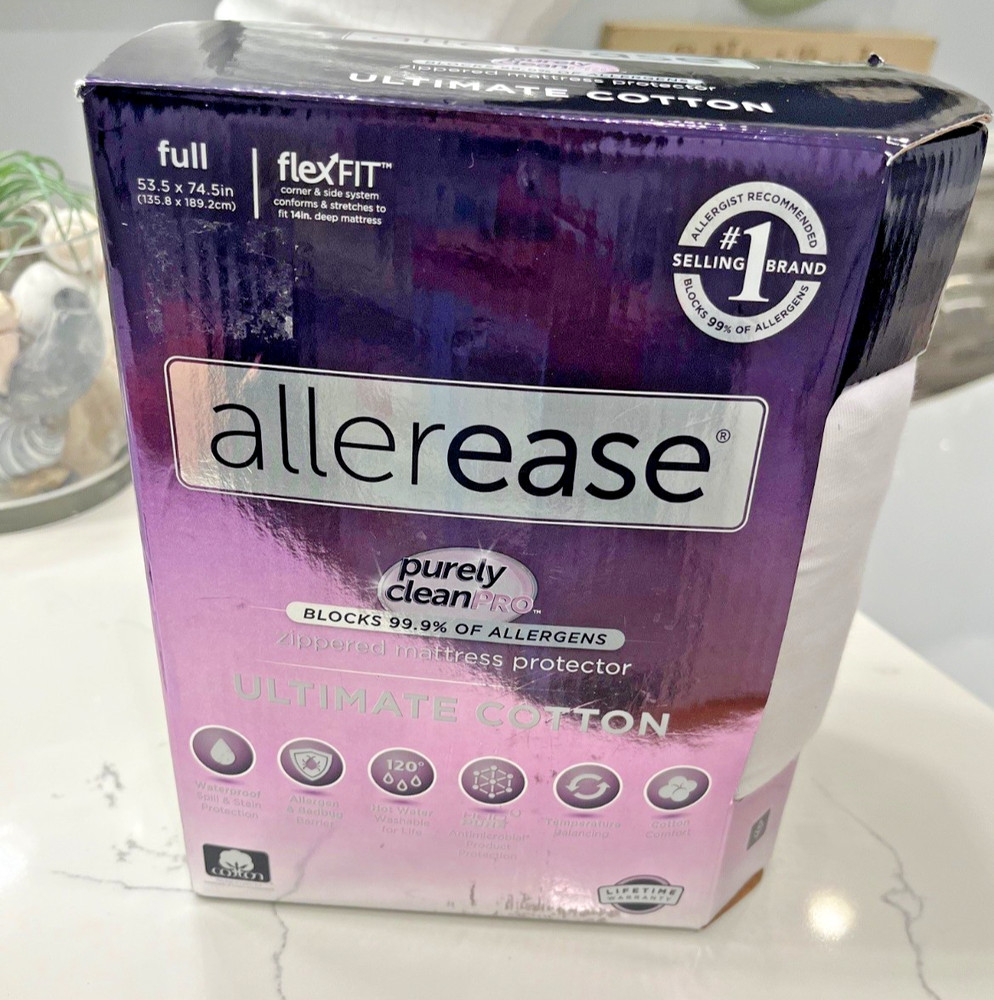 AllerEase Ultimate Mattress Protector - White (Full)