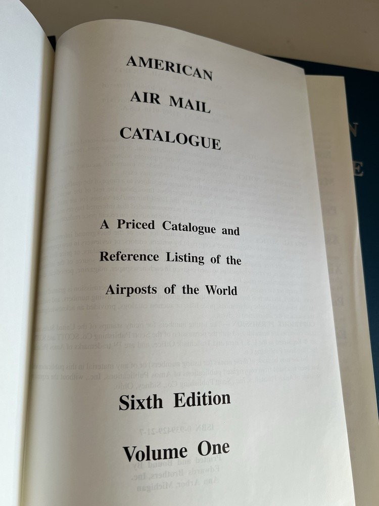 American Air Mail Catalogue 6th Edition Volumes 1-3 😄