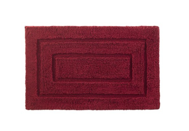 Cassadecor Signature Solid Bath Rug, Red Red