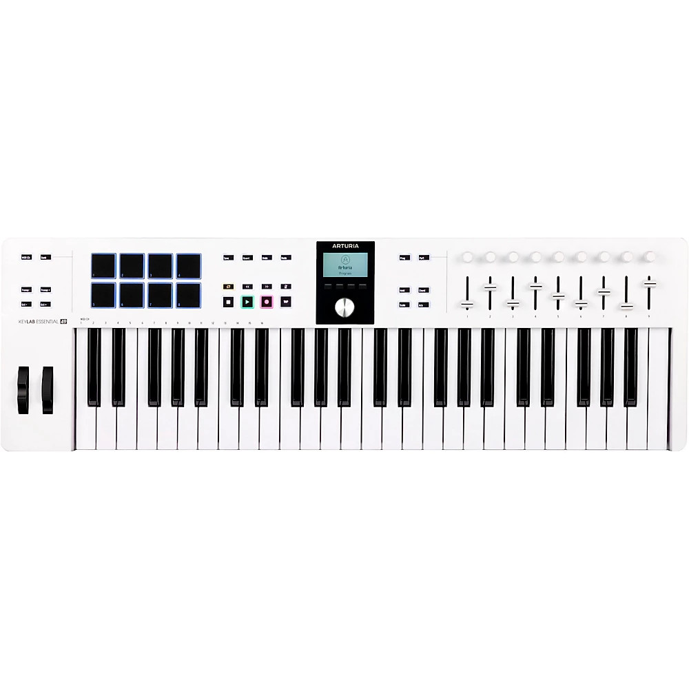 Arturia KeyLab Essential 49 mk3 MIDI Keyboard Controller Essentials Bundle White