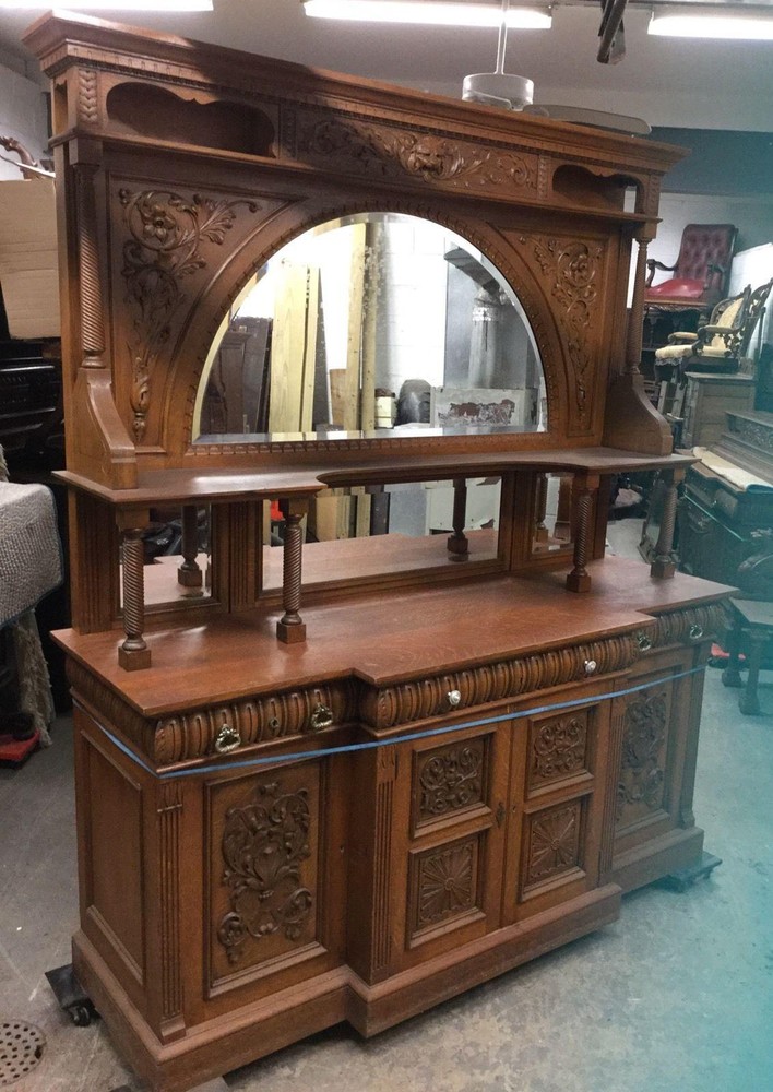 CARVED OAK SIDEBOARD, R.J. HORNER
