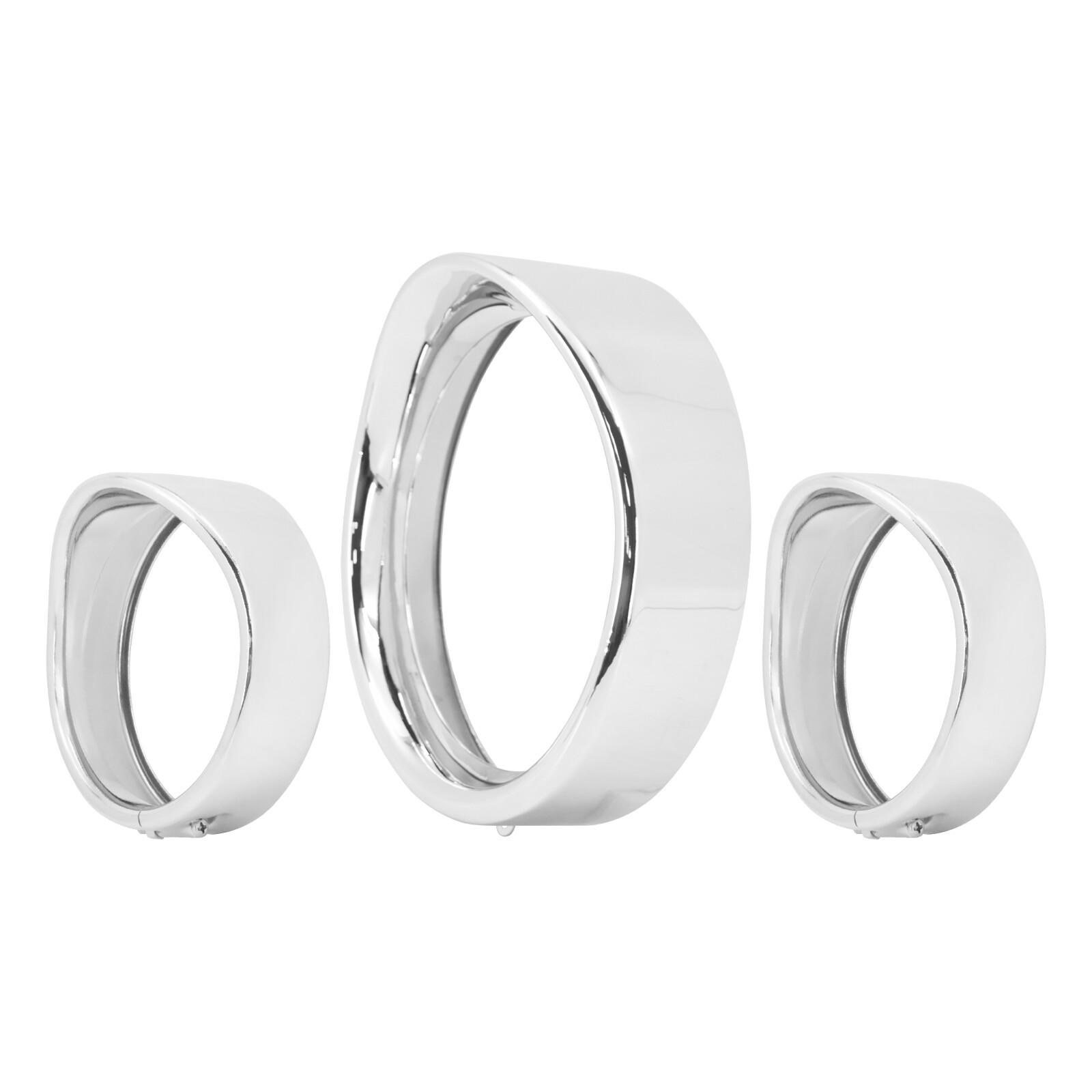 7" Headlight 4.5"Fog Light Visor Trim Ring Cover For Harley Softail Deluxe 94-17