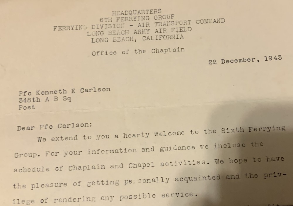 WWII ARMY TRANSPORT COMMAND PAPER LOT GROUP NORTH AFRICA 6TH FERRYING GROUP