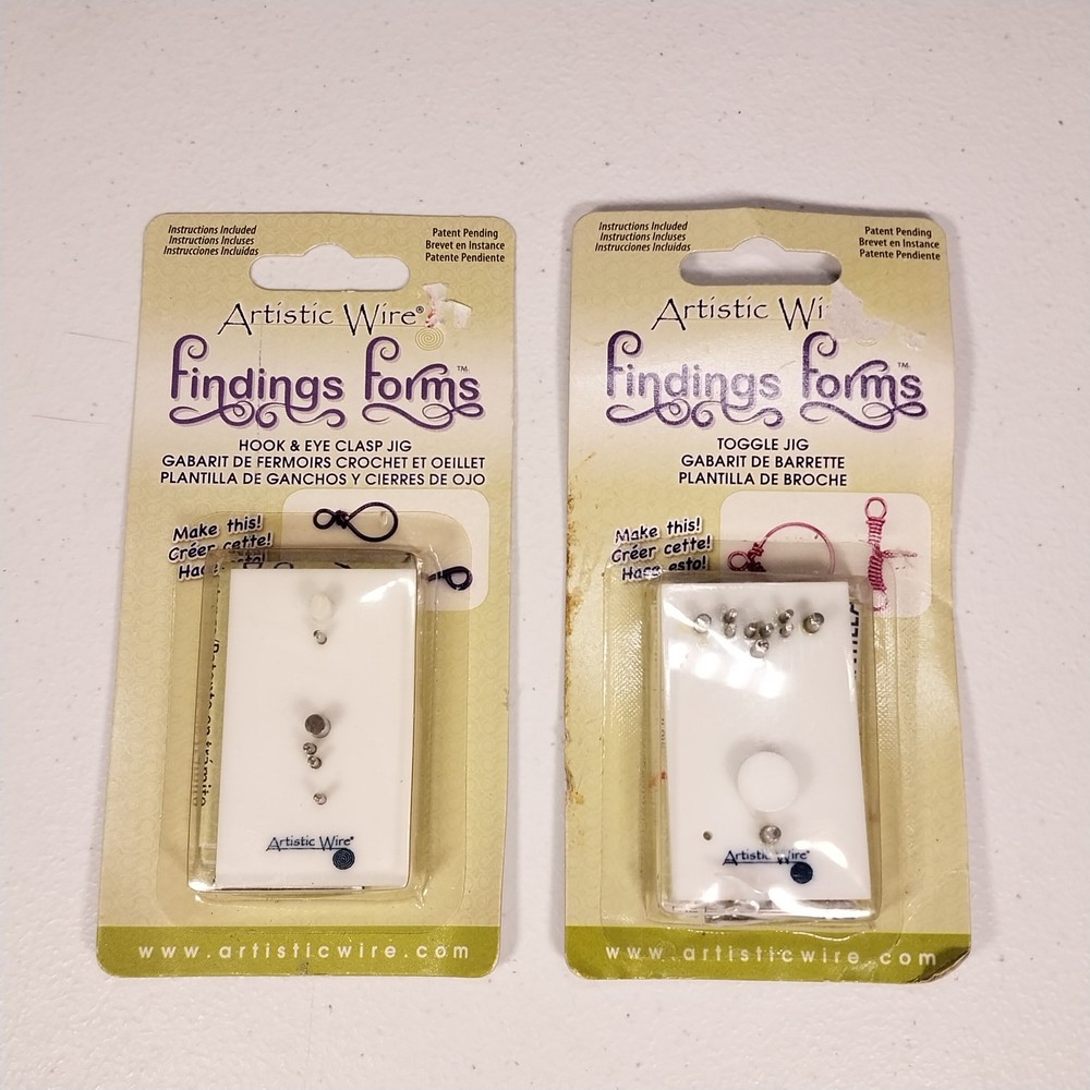 2 Artistic Wire Work Findings Forms Hook & Clasp and Toggle Jigs Jewelry Making