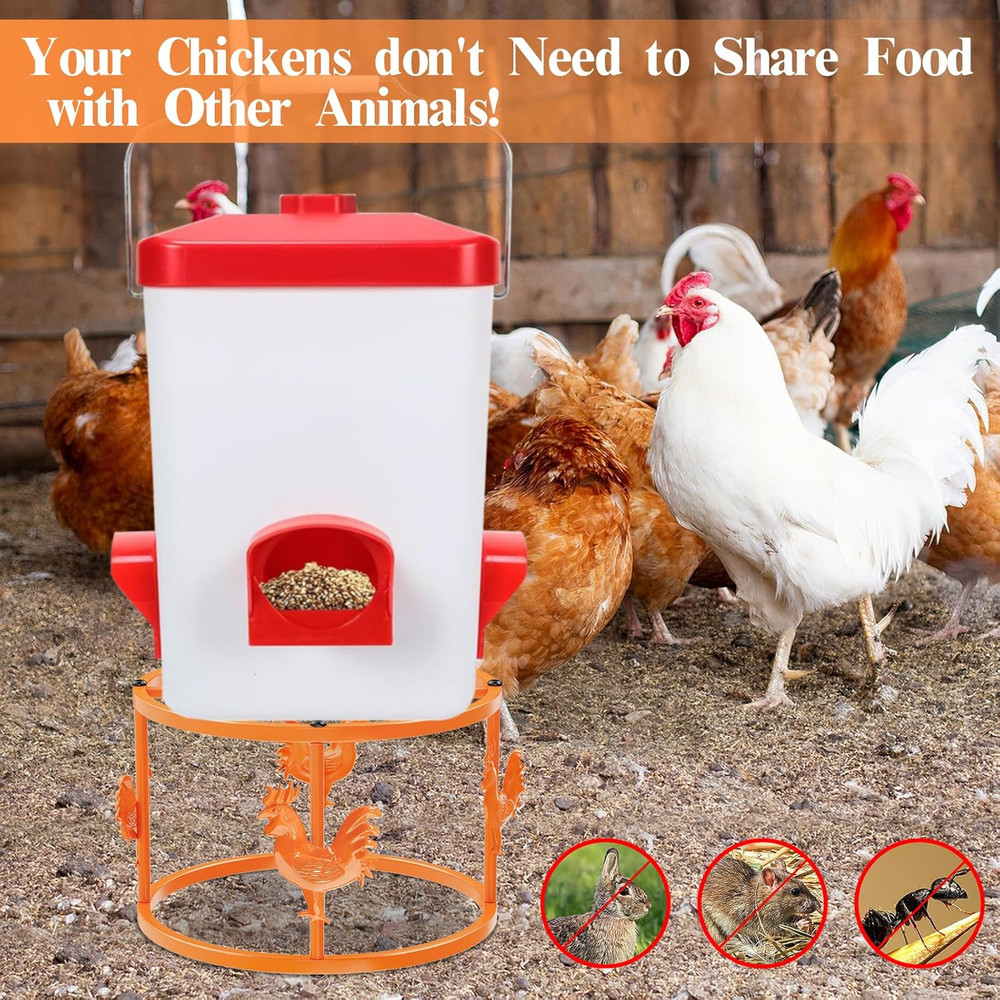 Metal Stand for Chicken Feeder Waterer, Iron Stand Holder, Rectangular Supports
