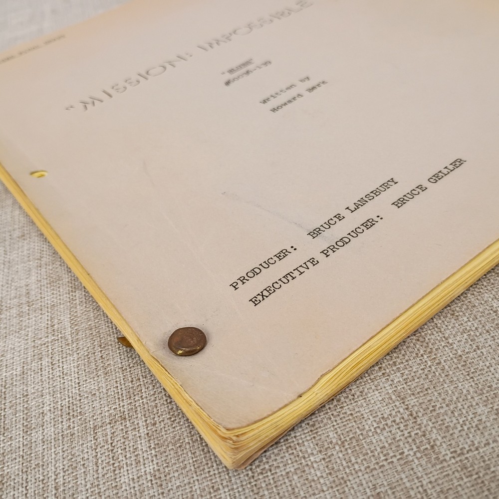 Mission: Impossible 1971 TV Show Original Script "Blues" Revised Final Draft