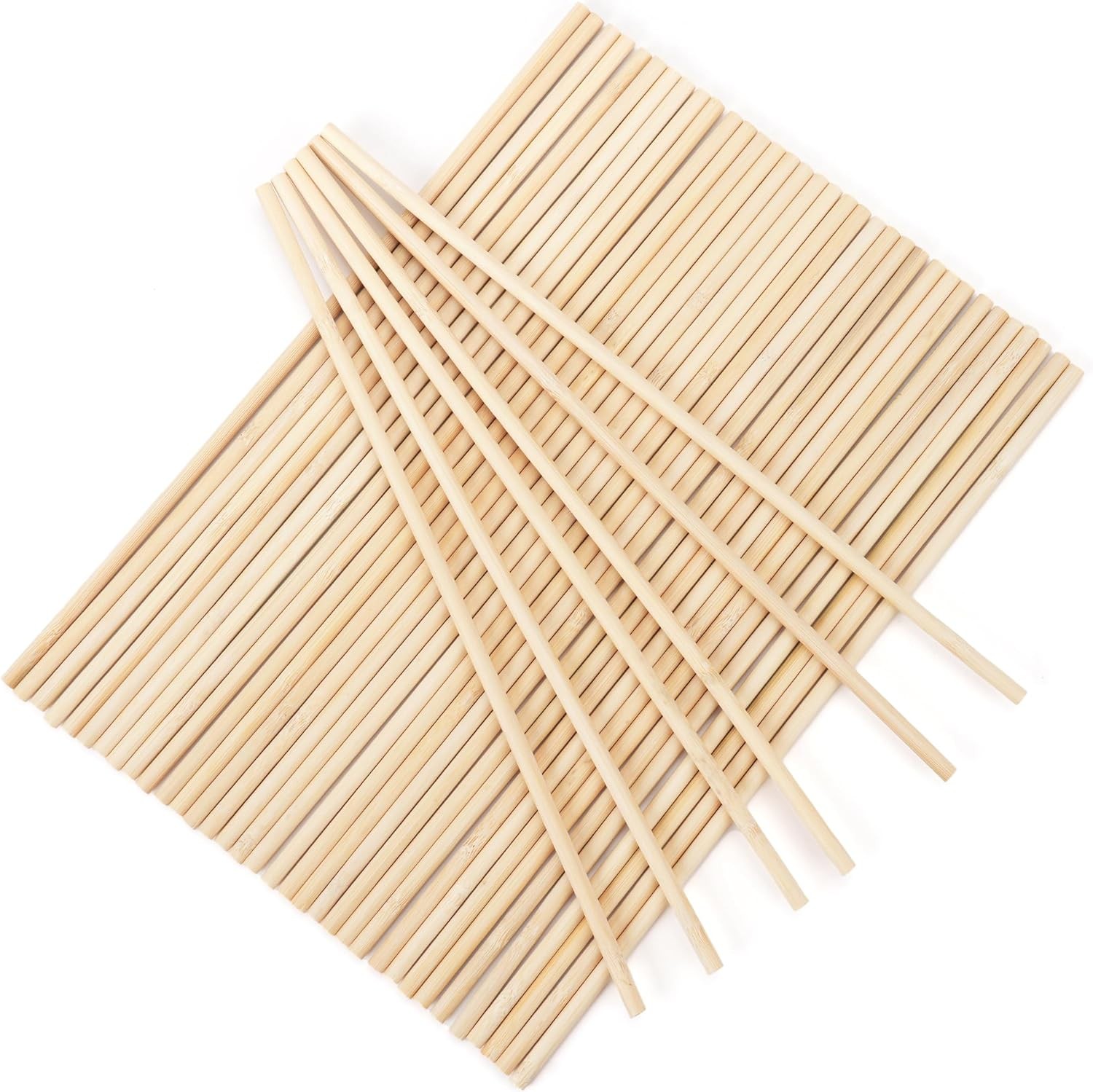 50Pcs Wooden Dowel Rods 1/4 x 12 Inch Wood Sticks for Crafts, Precut Wooden...