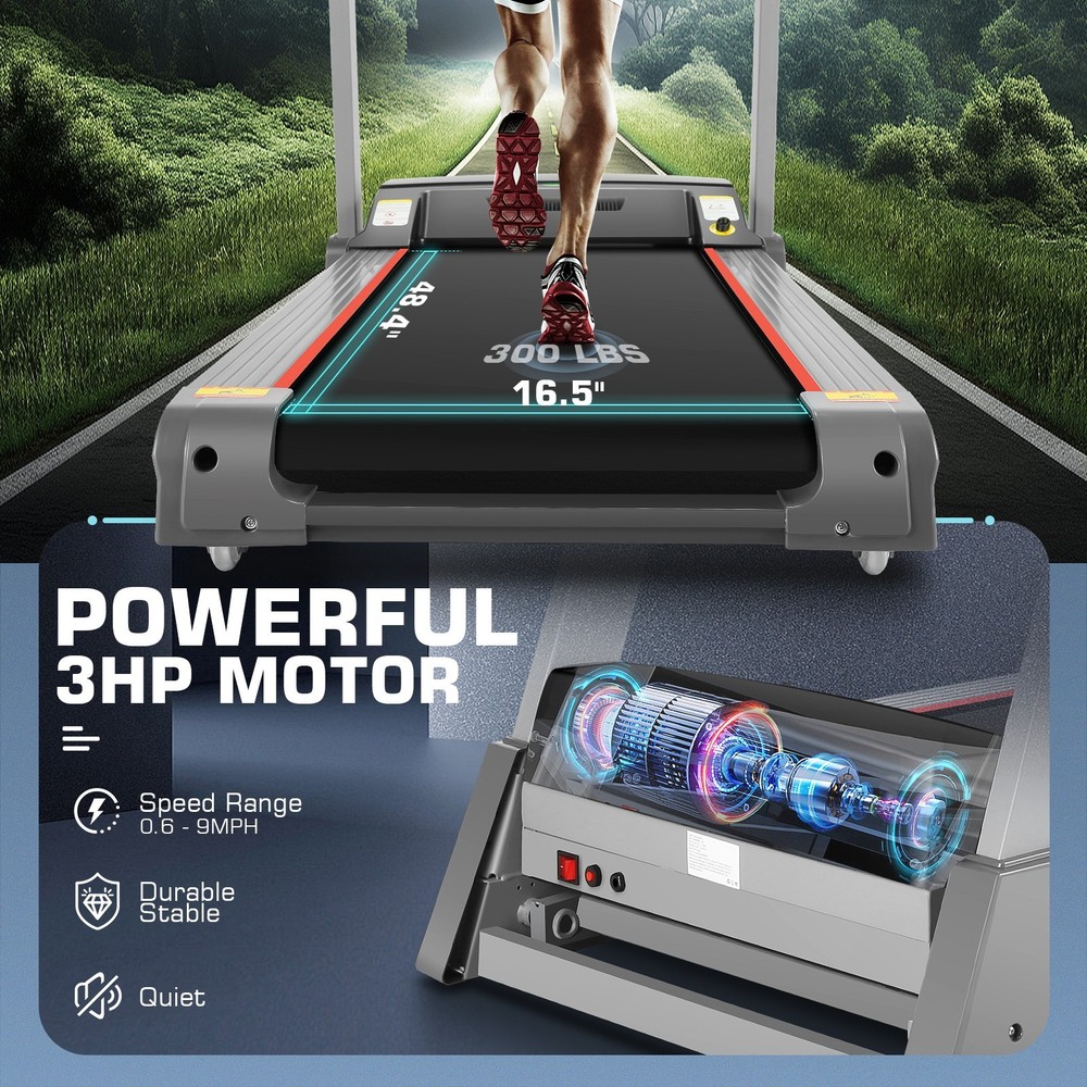 Treadmill Foading for Home 3hpElectric Folding Exercise Running/Walking Machine