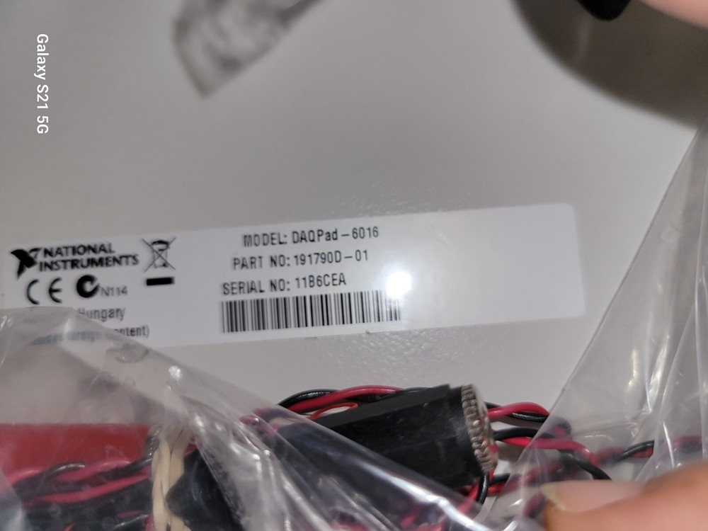 National Instruments NI DAQPad-6016+ ADAPTER-USB CABLE + RED/ BLACK CABLES