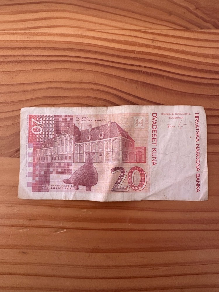 CROATIA banknote 20 KUNA YEAR 2012
