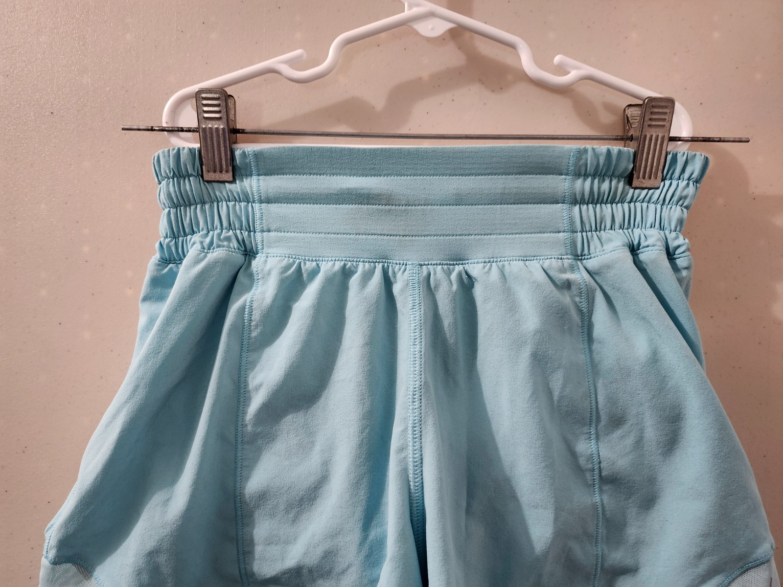 Lululemon Shorts Womens 2 Blue Hotty Hot High Rise Pullon Active Lined Pocket 3"