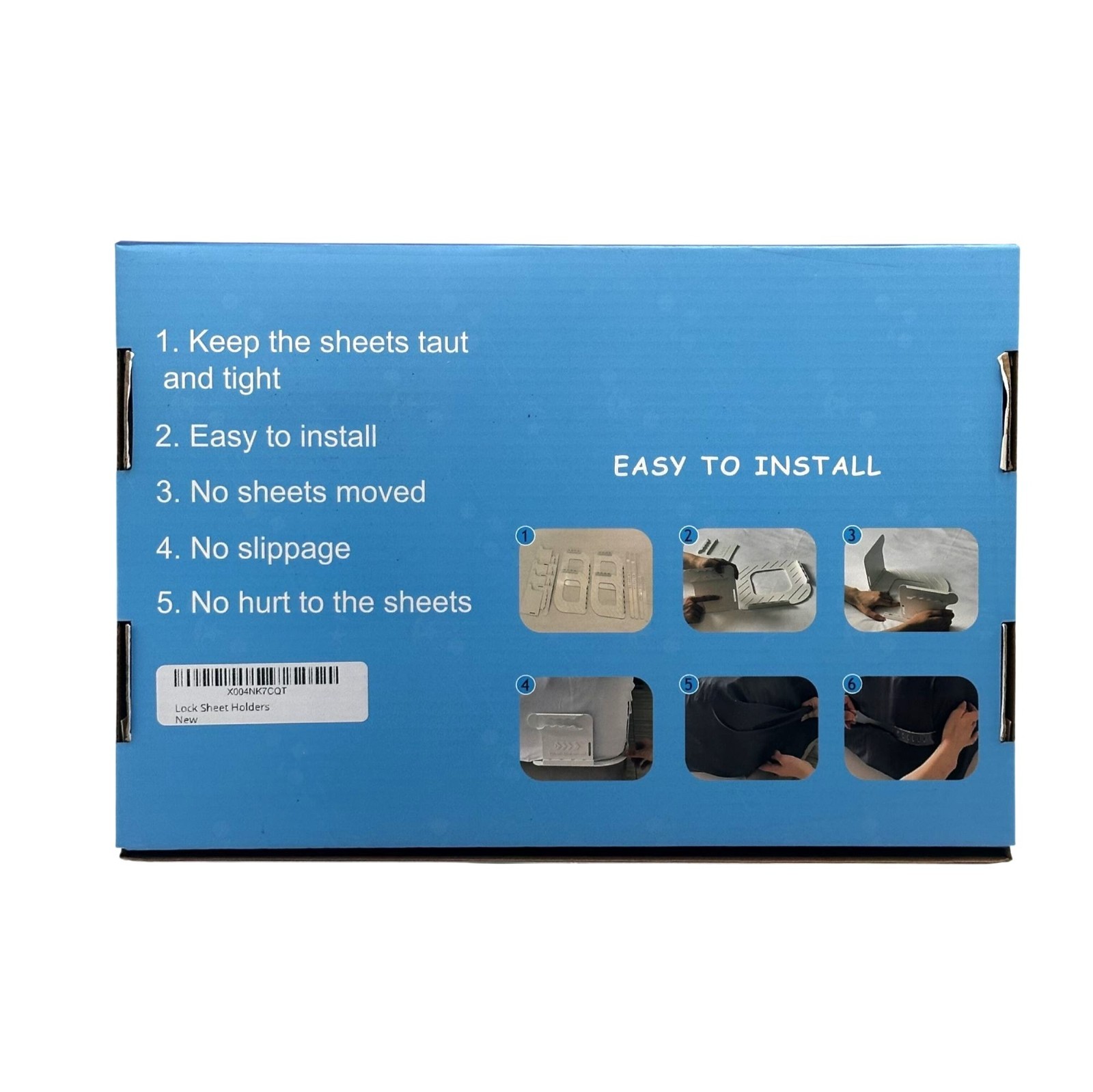 Heavy Duty Bed Sheet Holder Clips 4PCS White Plastic Corner Fastener Fits All