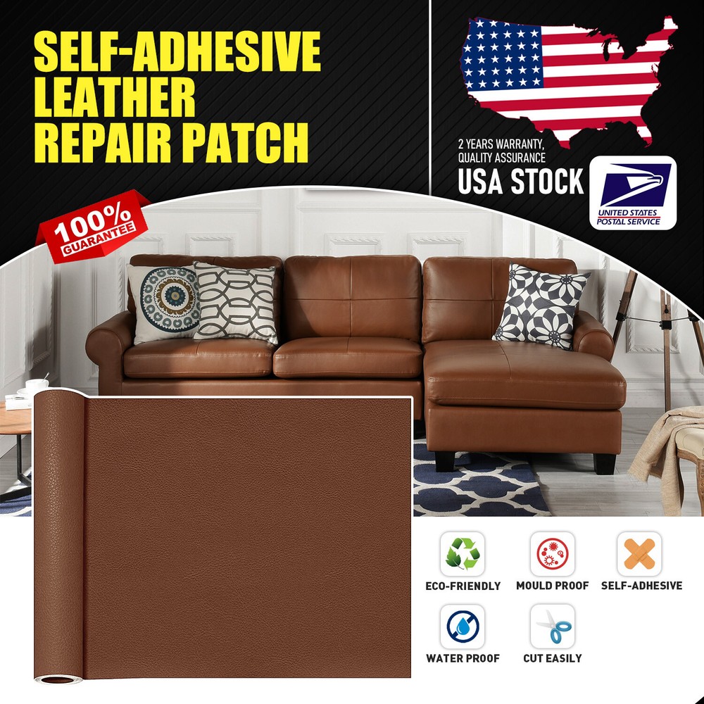 Scratch Cover Self-Adhesive Brown Patch, Invisible Fix For Sofa Leather Surfaces